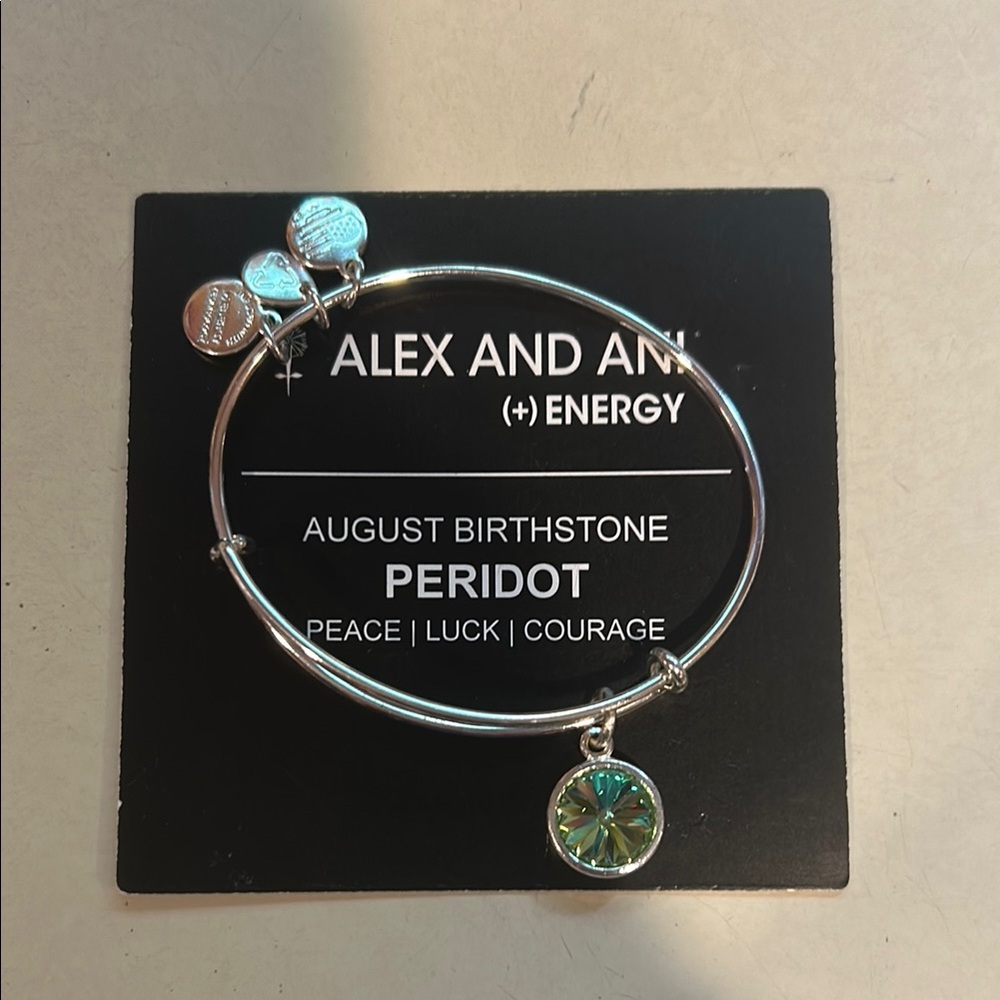 Alex and Ani August Birthstone Charm Bracelet